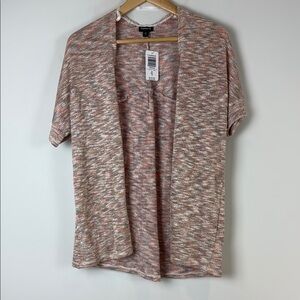 Torrid Pink and Gray Spacedye Cardigan Sweater Open Front Size 00 (10)